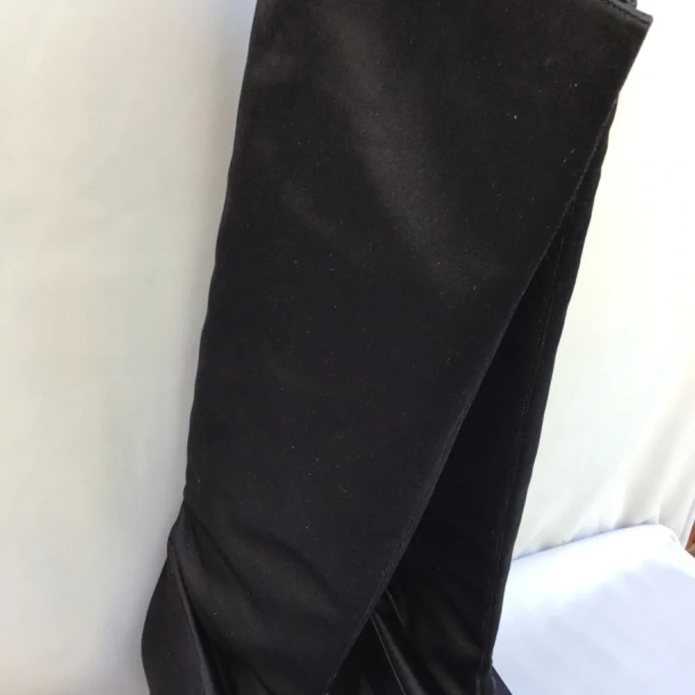 Halston Women’s Black Knee High Chunky Heel Boots Size 9M - Picture 8 of 14